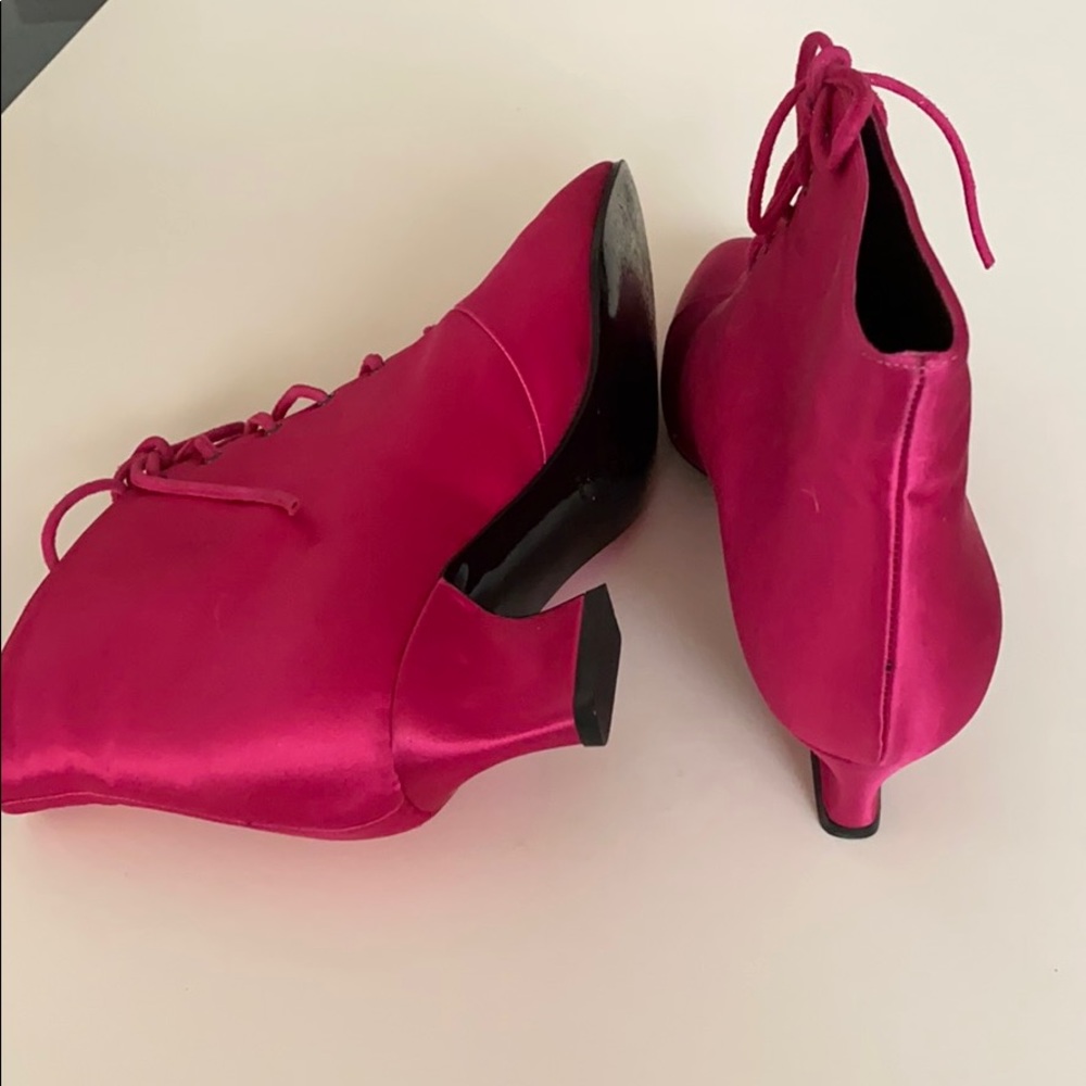 YVES SAINT LAURENT Pink Satin Boots Size 6 - Picture 8 of 17